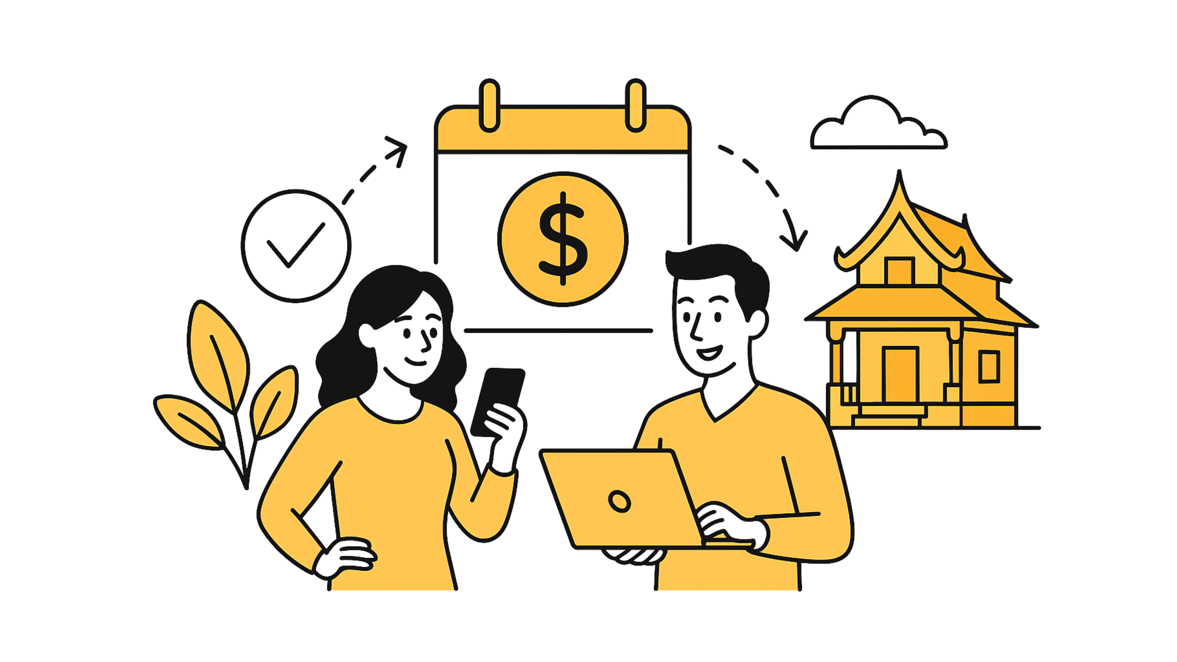 Well Travel partner workspace illustration